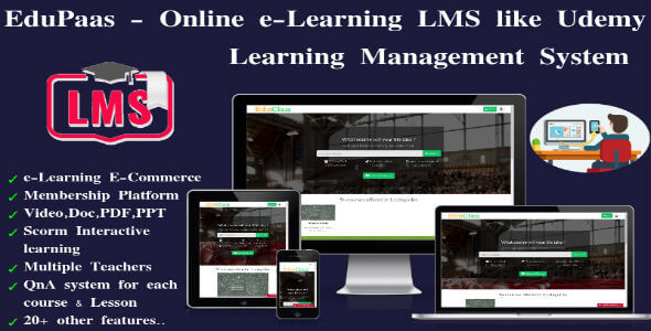 EduPaaS – Online ELearning LMS - Udemy clone - Coursera Clone - Lynda Clone