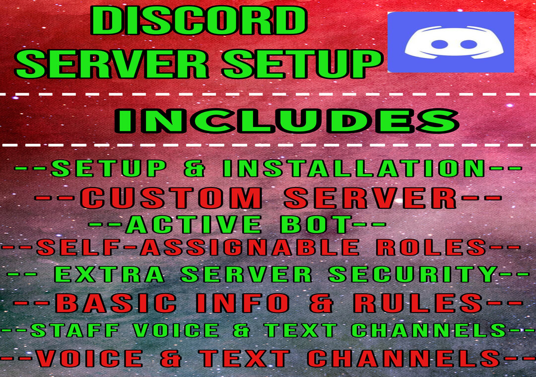 Professional and custom discord server designer I'm the guy for that